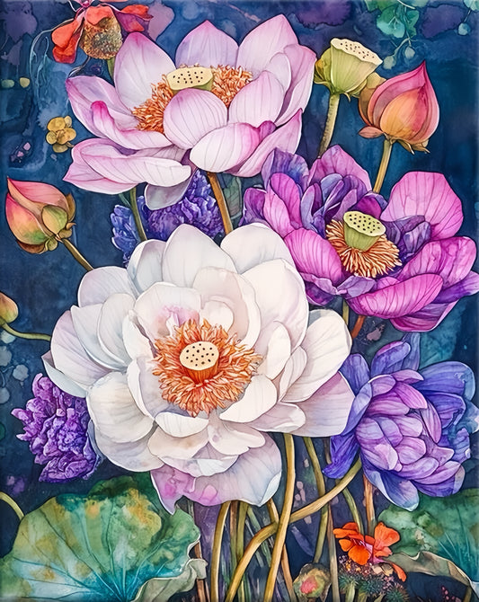 Paint by Numbers Kits Lotus