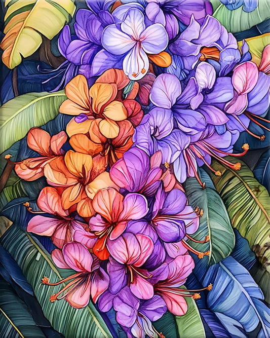 Paint by Numbers Kits Purple Flowers