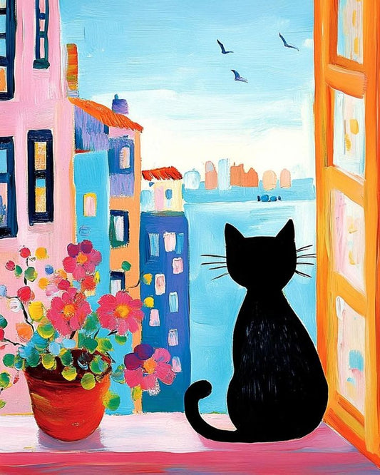 Paint by Numbers Kits Black Cat
