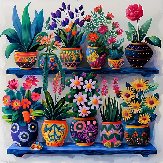 Paint by Numbers Kit Flower Rack
