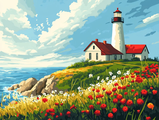 Paint by Numbers Kits Lighthouse And House