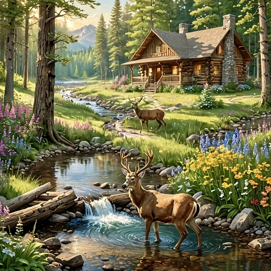 Paint by Numbers Kit Deer In The Forest