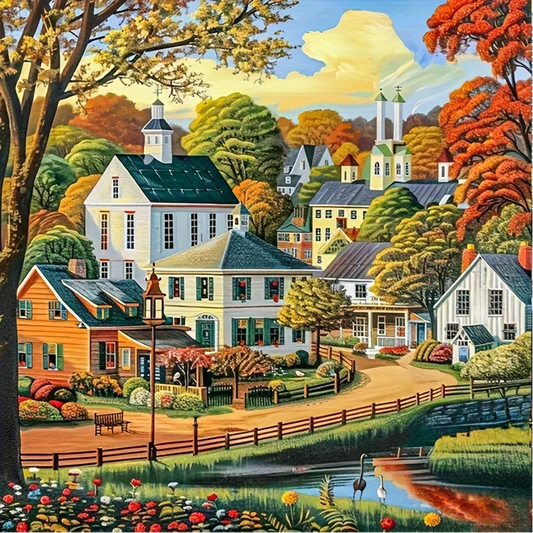 Paint by Numbers Kit Beautiful Town