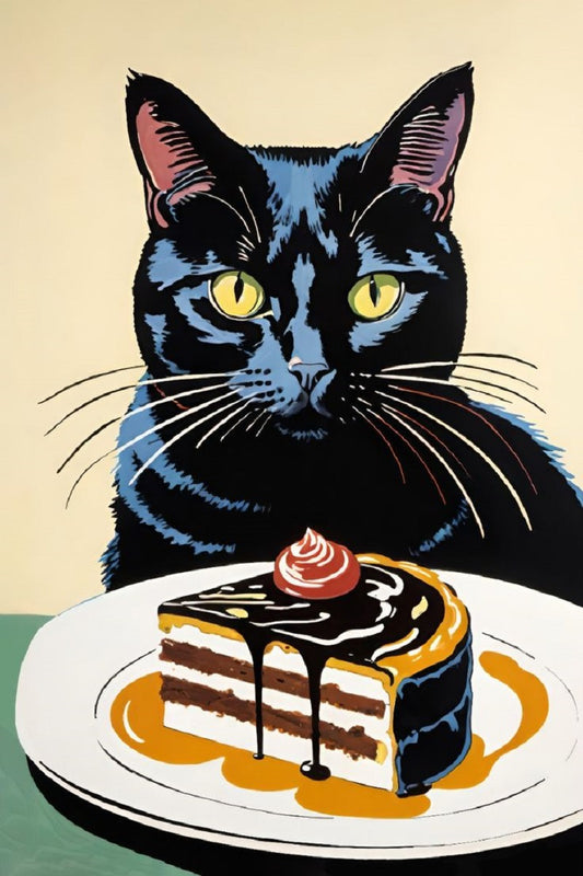Paint by Numbers Kit Kitten Eating Cake