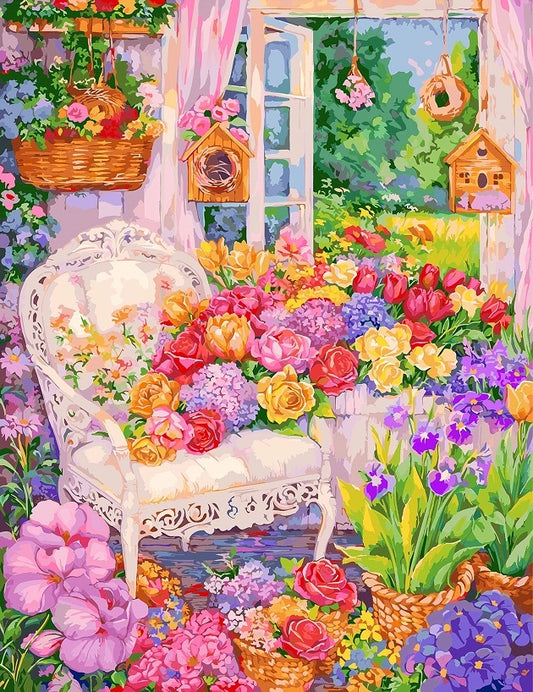 Paint by Numbers Kits Room Full Of Flowers