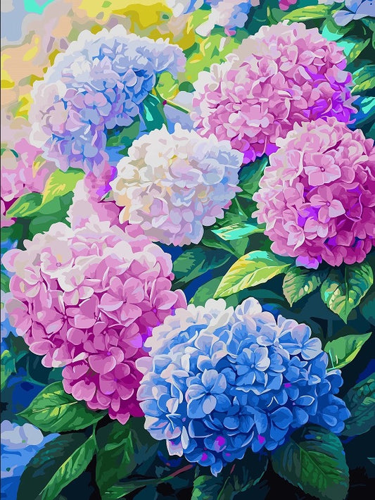 Paint by Numbers Kits Colored Flowers