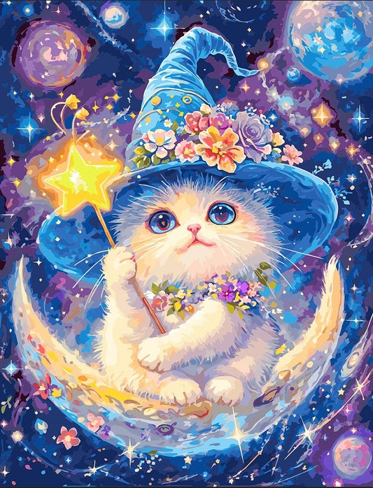 Paint by Numbers Kits Witch Kitten