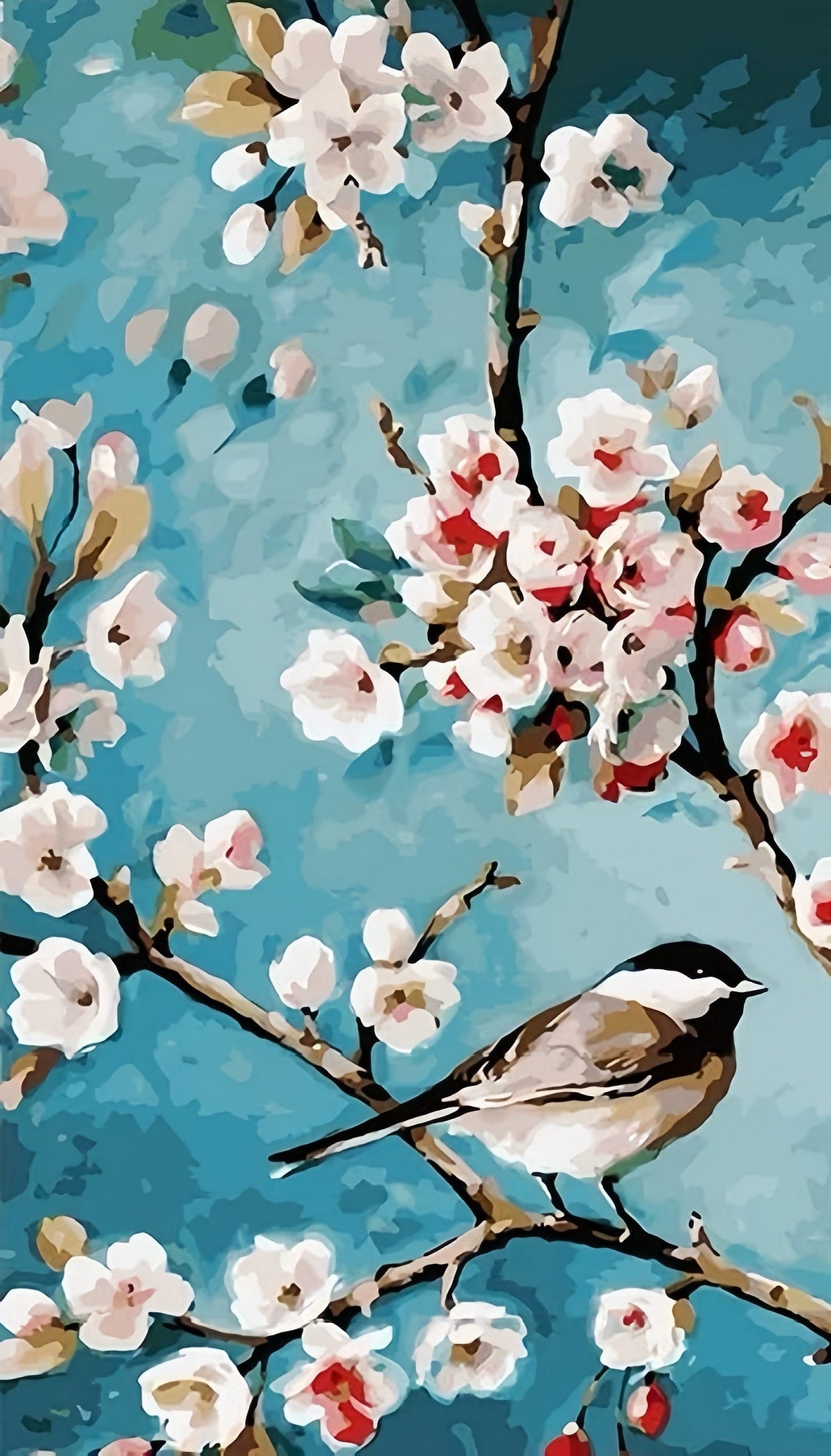 Paint by Numbers Kit Flowers and Birds