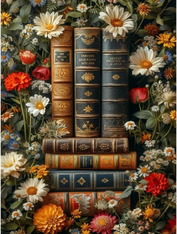 Paint by Numbers Kits Flowers and Books