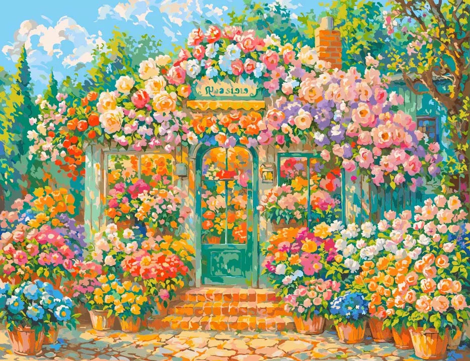 Paint by Numbers Kits Flower House