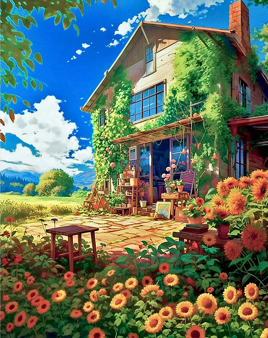Paint by Numbers Kits Garden House