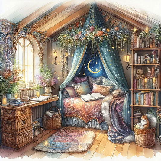 Paint by Numbers Kit Cozy Room