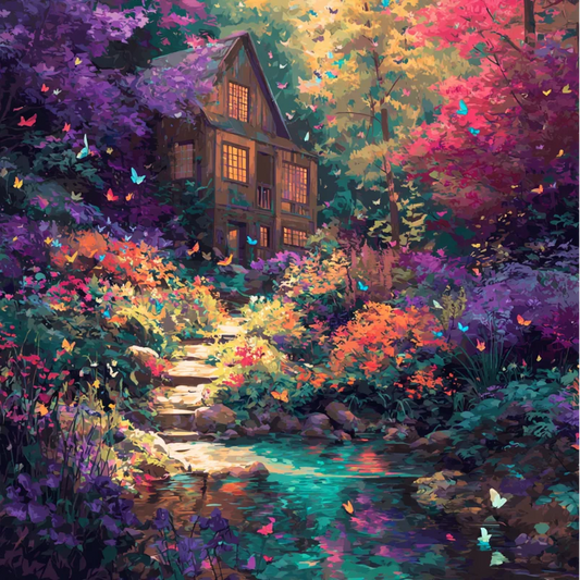 Paint by Numbers Kit Garden House
