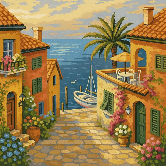 Paint by Numbers Kit Seaside House
