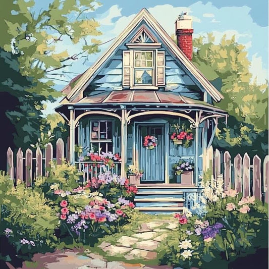 Paint by Numbers Kit Garden House