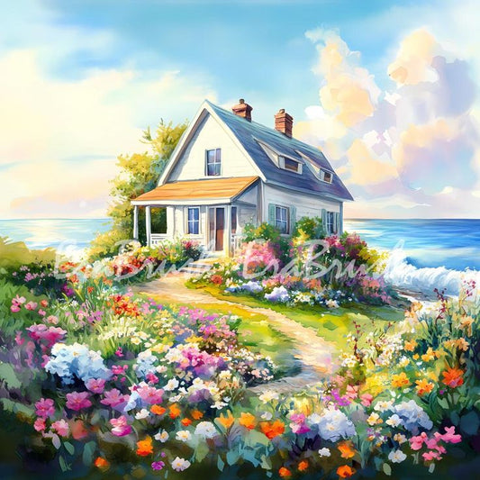Paint by Numbers Kit Garden House