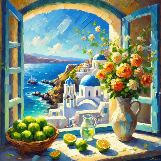Paint by Numbers Kit Flowers By The Window