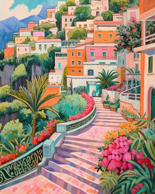 Paint by Numbers Kits Small Town Scenery