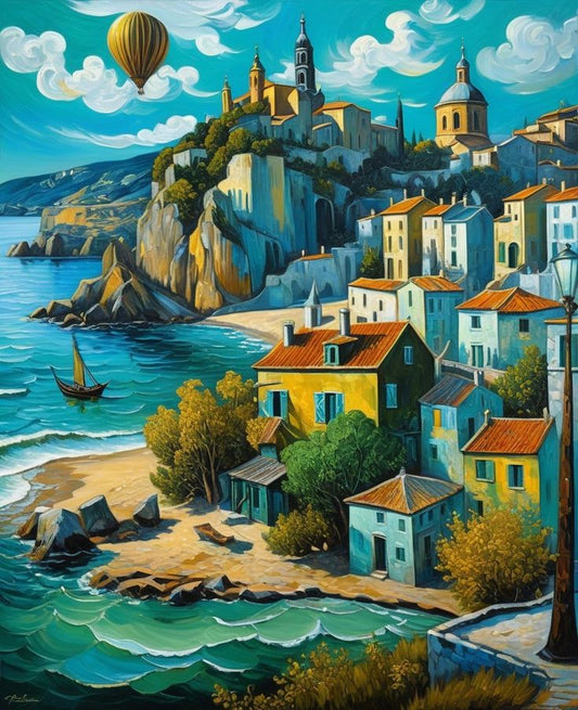 Paint by Numbers Kits Seaside Town