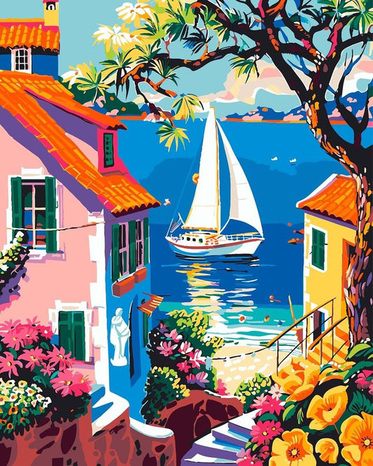 Paint by Numbers Kits Seaside Town