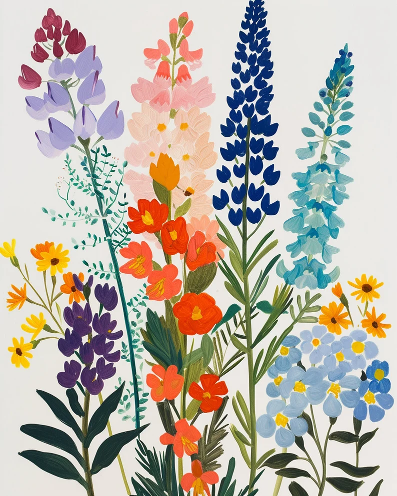 Paint by Numbers Kits Colored Flowers