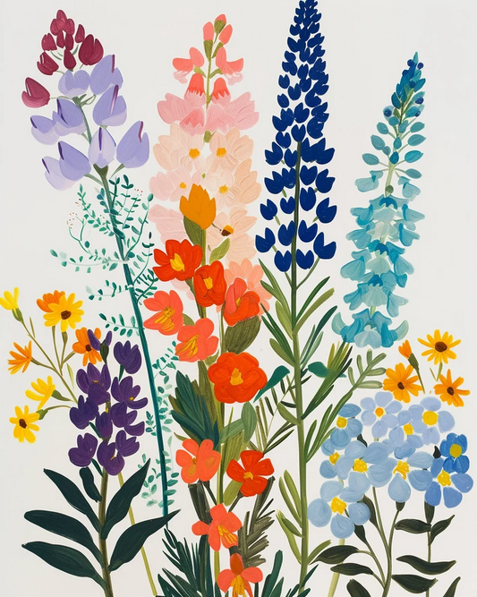 Paint by Numbers Kits Colored Flowers