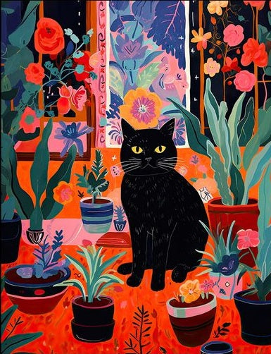 Paint by Numbers Kits Cat In The Room