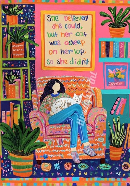 Paint by Numbers Kits Girl And Cat