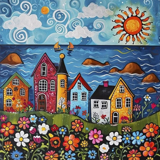 Paint by Numbers Kit Abstract Landscape