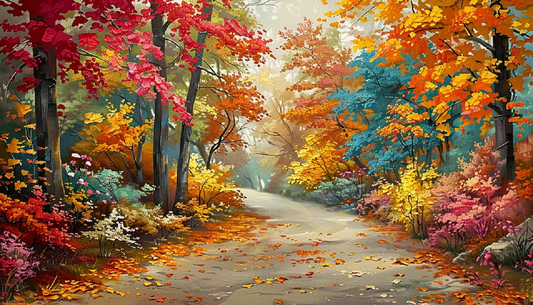 Paint by Numbers Kit Autumn Scene