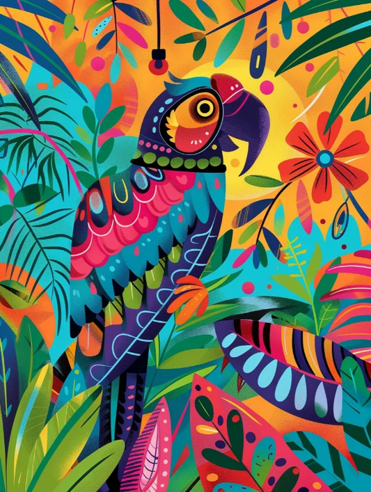 Paint by Numbers Kits Abstract Colorful Parrot
