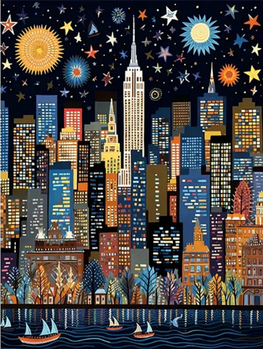 Paint by Numbers Kits City Night Scene