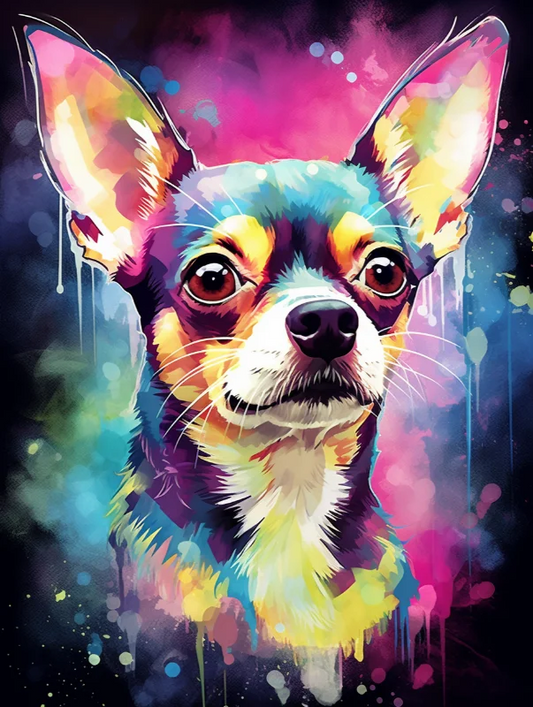 Paint by Numbers Kits Abstract Colorful Dog
