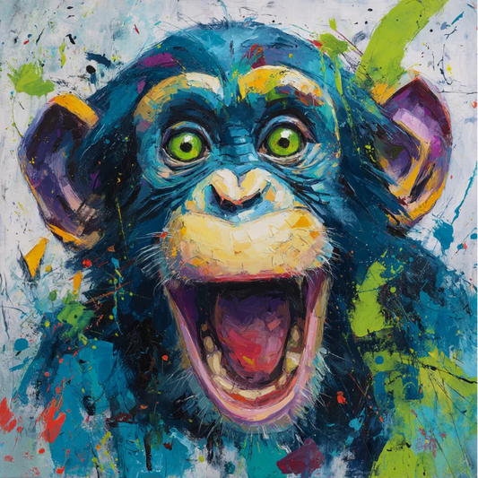 Paint by Numbers Kit Abstract Colorful Orangutan