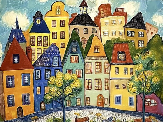 Paint by Numbers Kits Colourful Houses