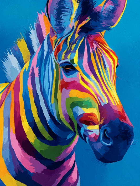 Paint by Numbers Kits Colourful Zebras