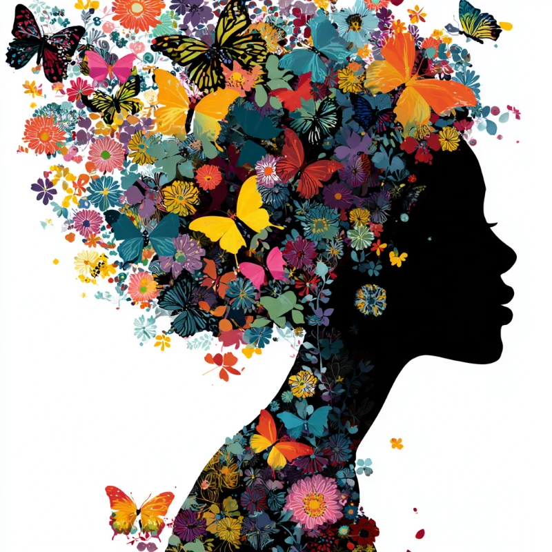 Paint by Numbers Kit Abstract Flower Woman