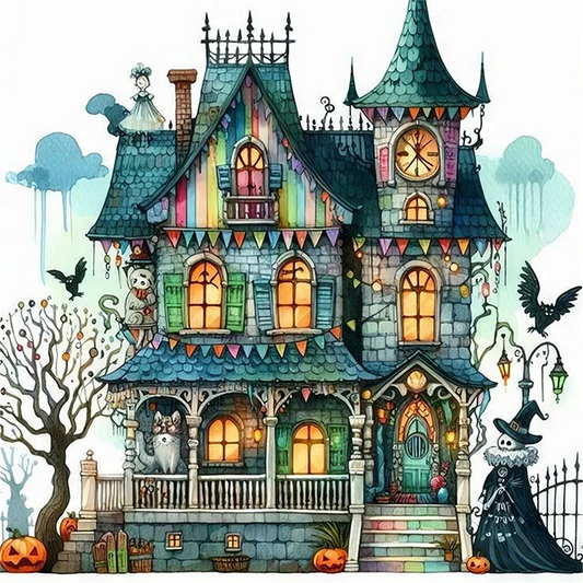 Paint by Numbers Kit Terror Castle