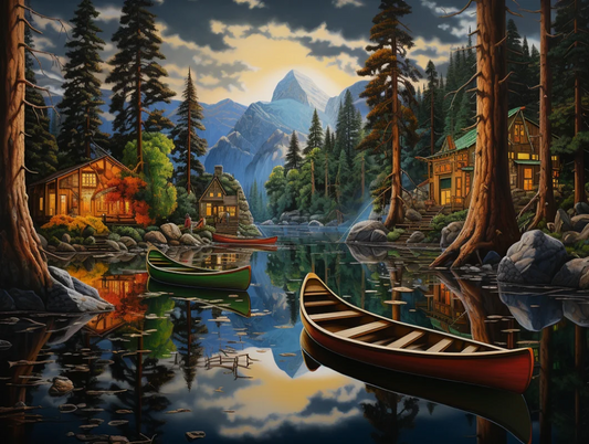 Paint by Numbers Kits Forest and Lake