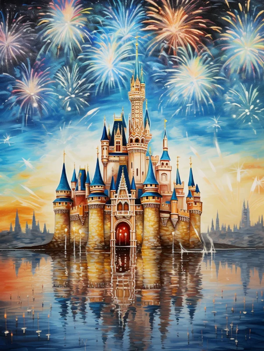Paint by Numbers Kits Castles and Fireworks