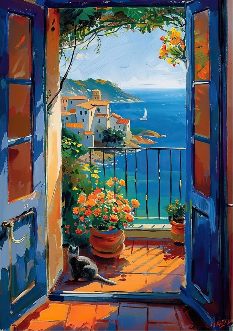 Paint by Numbers Kit Balcony View