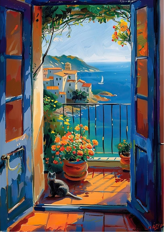 Paint by Numbers Kit Balcony View