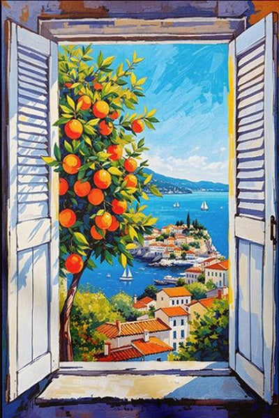 Paint by Numbers Kit Window View