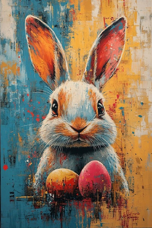 Paint by Numbers Kit Abstract Bunny