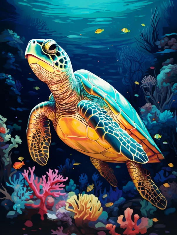 Paint by Numbers Kits Turtle – diyartpaint