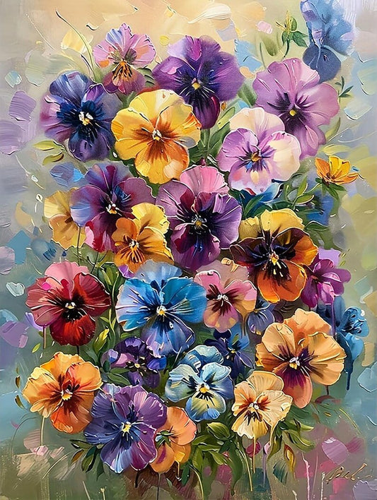 Paint by Numbers Kits Coloured Flowers