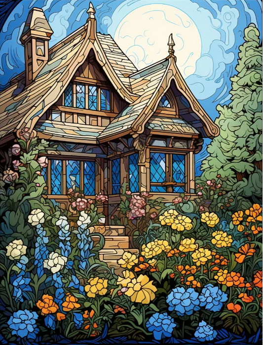 Paint by Numbers Kits Garden House