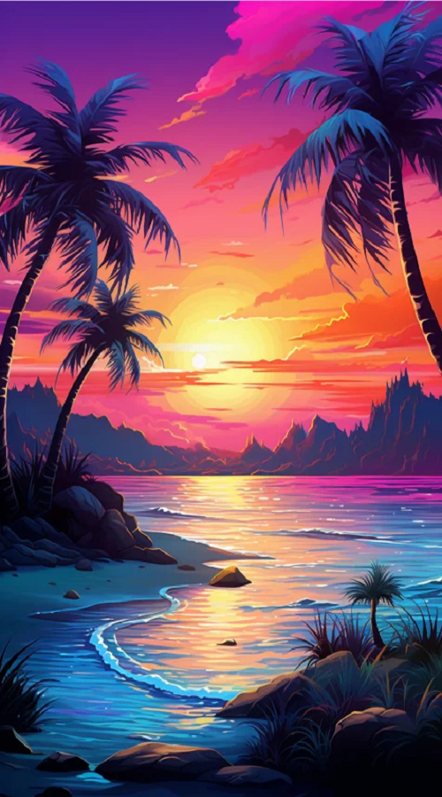 Paint by Numbers Kit Seaside Scenery