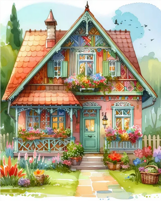 Paint by Numbers Kits Colourful Houses