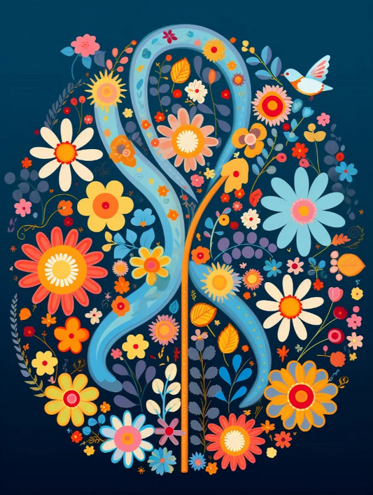 Paint by Numbers Kits Abstract Colourful Flowers
